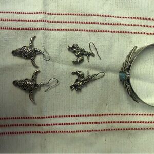 Silver Western Jewelry Set